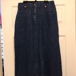 Long Jean Skirt
